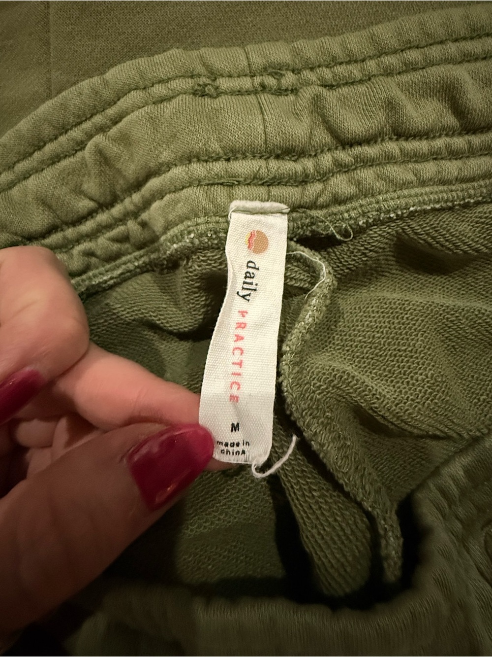 Daily Practice Cropped Olive Ankle Sweatpants - Women - Picture 3 of 6